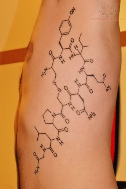 Rib Side Molecule Tattoo